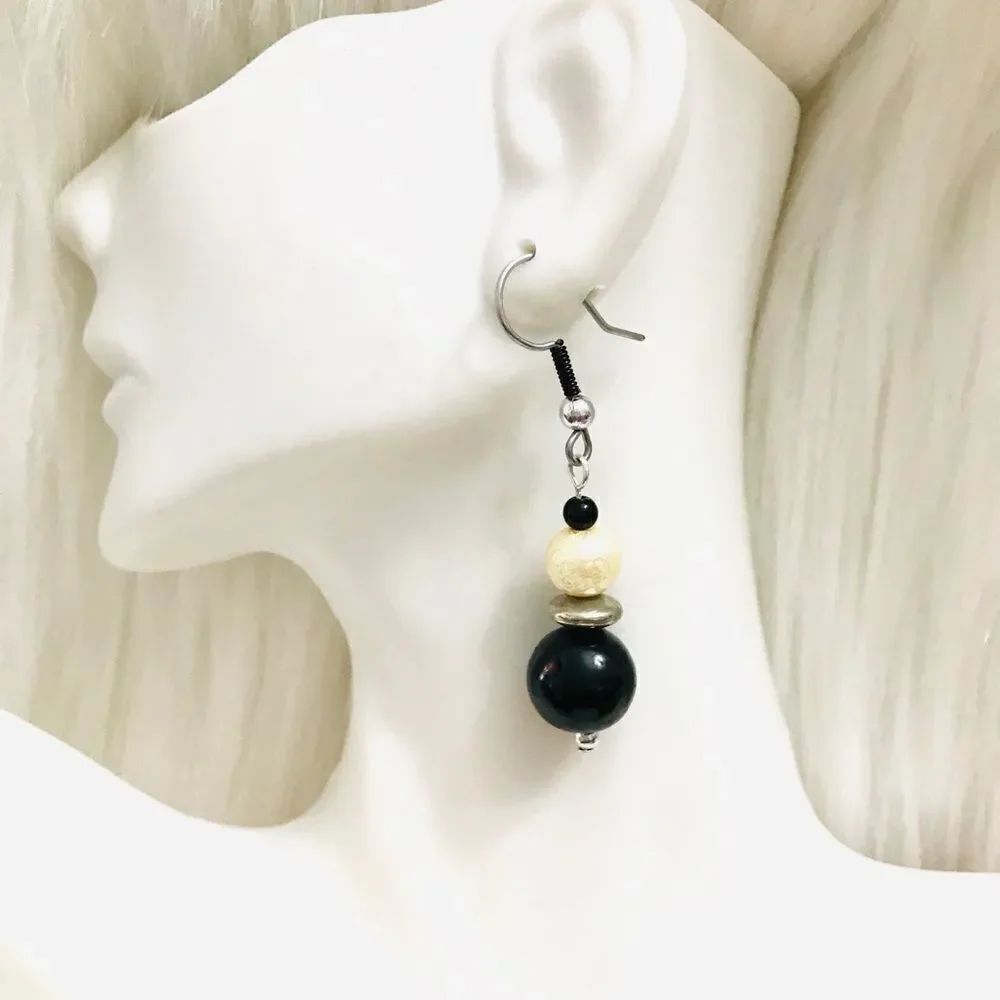 Back beaded earrings 
